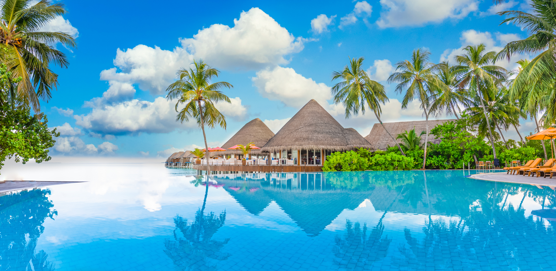 Infinity pool overlooking the sea at a luxury resort