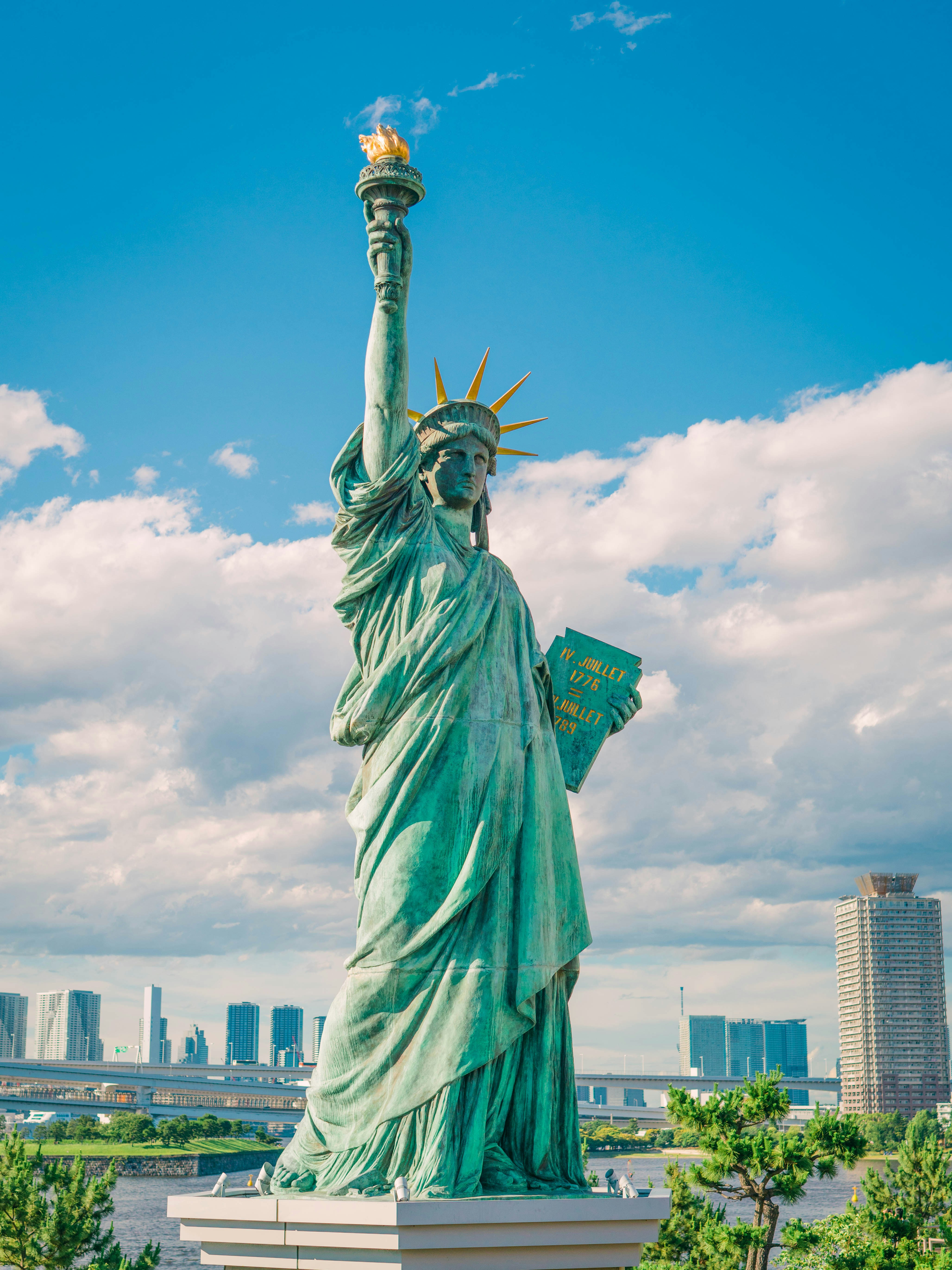 The Statue of Liberty in New York Harbor